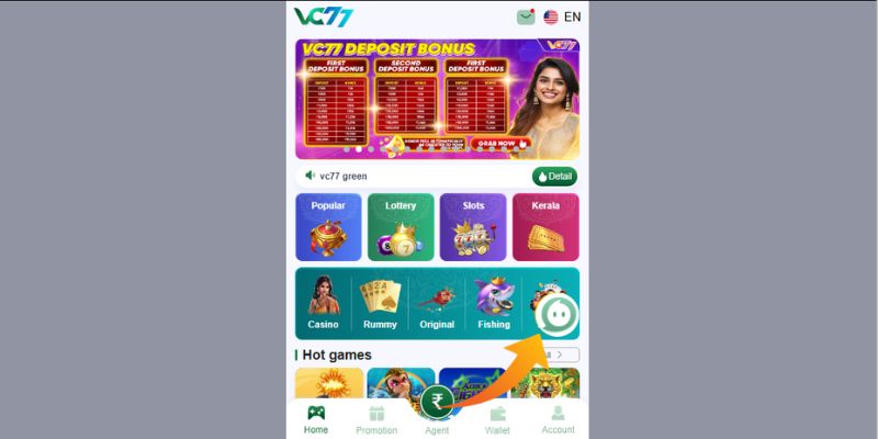 The player's issues need to contact at VC77